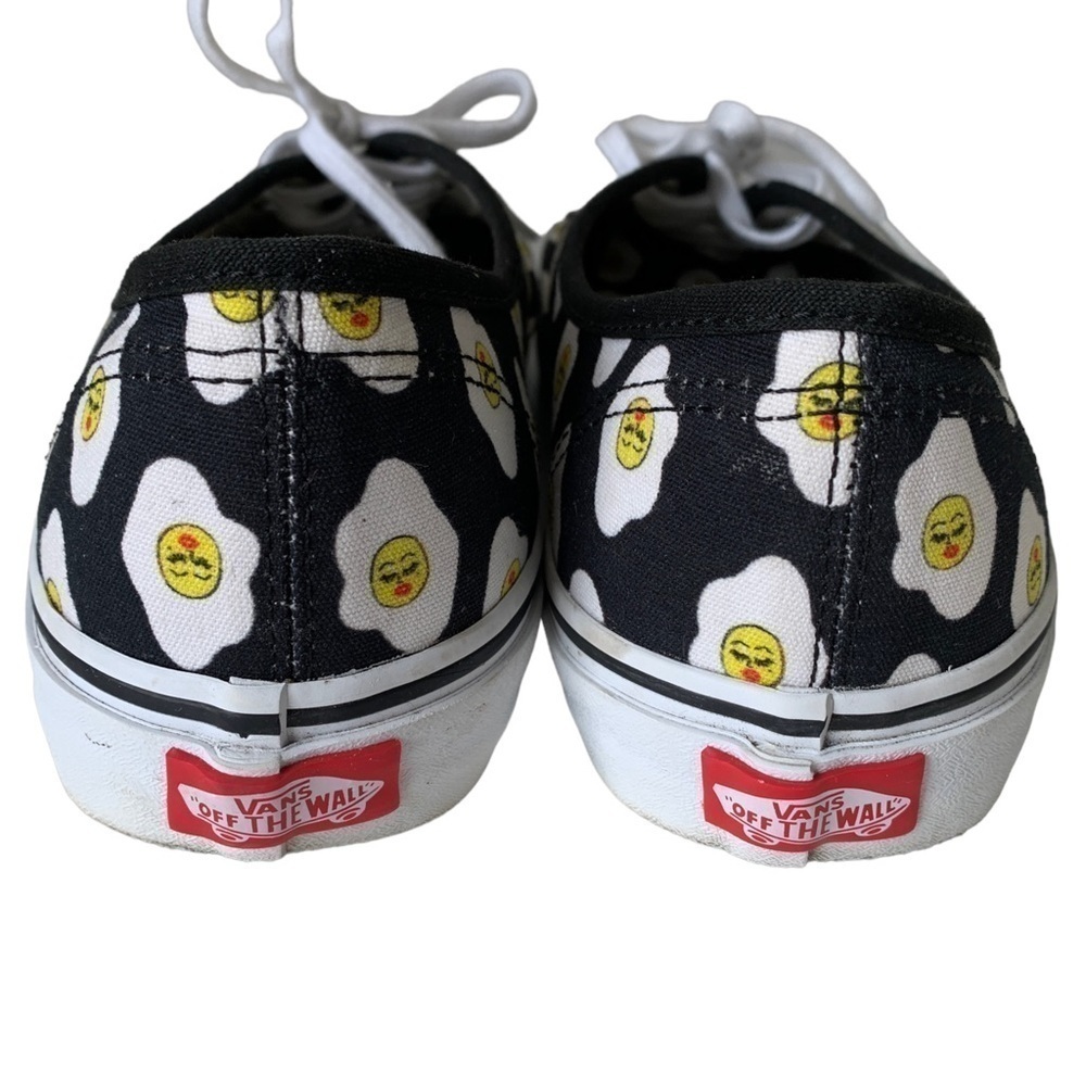 Vans Women’s Black Egg-Print Authentic Skate Shoe - Picture 4 of 13